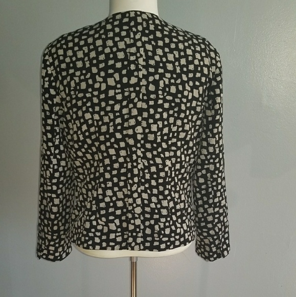 The Limited Black Print Blazer Jacket Small - Picture 3 of 5